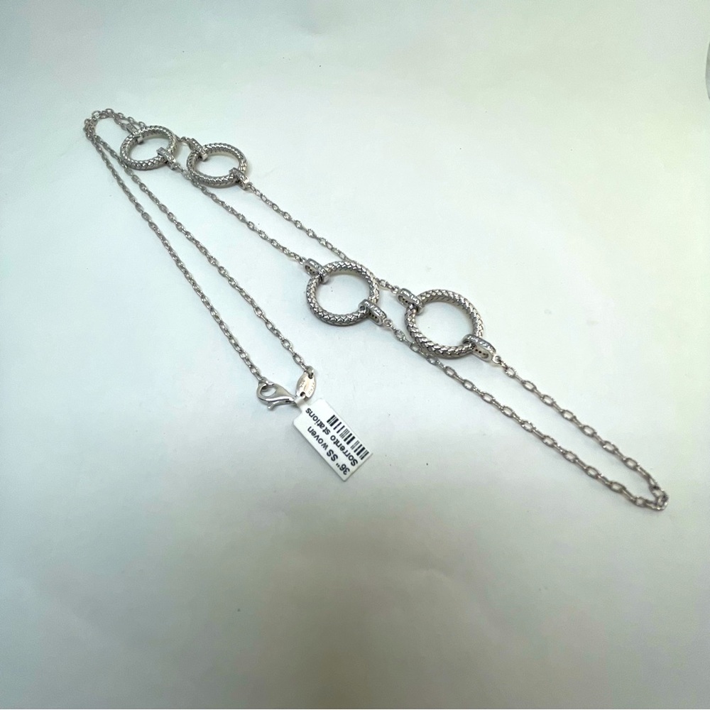 Charles Garnier 36” woven Sorrento stations necklace